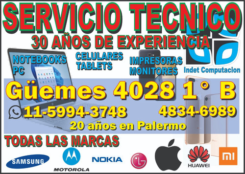 Servicio Tecnico Pc Notebooks Reparacion - Palermo