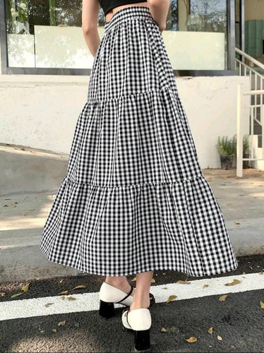 Saia Longa Feminina 3 Marias Camadas Verão Versátil Fashion