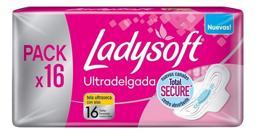 Ladysoft Toallas Femeninas Ultradelgada 16u