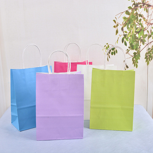 Bolsas De Regalo De Papel Kraft Azul Cielo, 50 Unidades, Rec