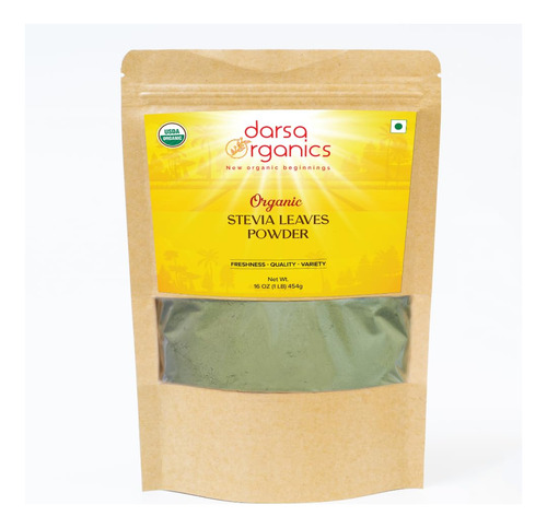 Darsa Organics Polvo De Hojas De Stevia | Bolsa Resellable D