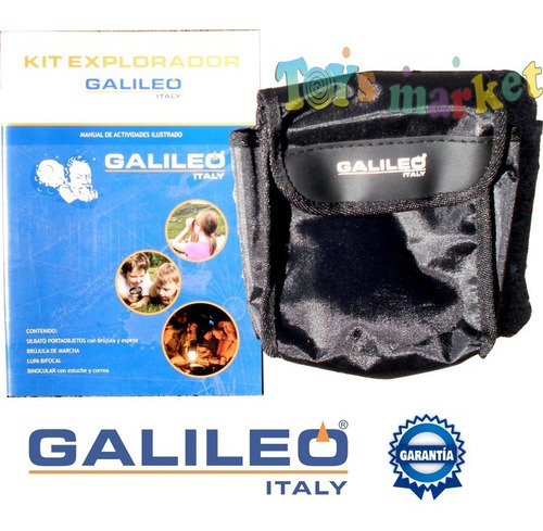 Imagen 5 de 7 de Kit Explorador Brújula Binoculares Silbato Y Lupa Galileo