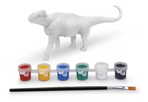 Kit Dinossauros Educativo em Madeira para Colorir