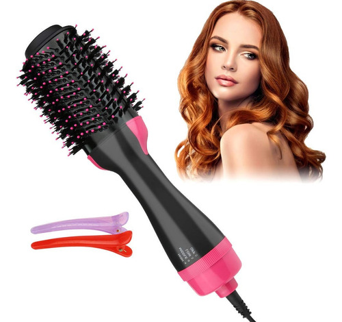 Imagen 1 de 7 de Cepillo Secador Alisado Rizos Cabello Antienredo Ionico