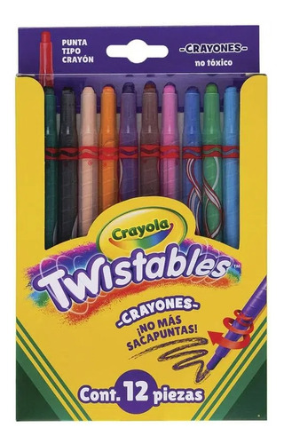 Crayón Escolar Twistable Estuche Con 12 Colores Crayola