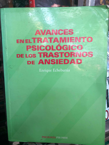 Avances En El Tratamiento Psicológico Trastornos Ansiedad