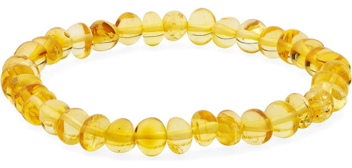 Bracelet For Adults Women Or Men 6 7    Polished Amber Beads