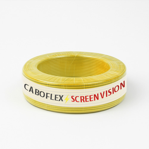 Fio 10mm Cabo Flexível Rolo Com 100 Metros Elétrico 750v Cor Amarelo Marca Screen Vision