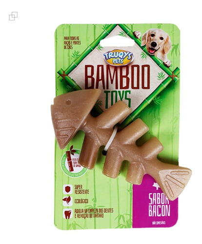 Truqys - Brinquedo Mordedor Osso Bamboo Para Cachorros