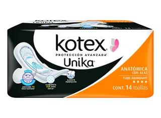 Kotex Toalla Higiénica Unika Anatómica Con Alas