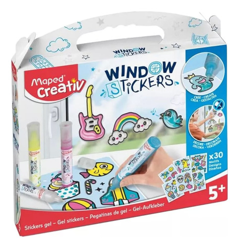 Set Creativo Stickers En Gel 30 Diseños Maped Window Sticker