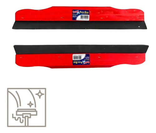 Rodo Bom 60 Cm Madeira Laqueado Sem Cabo Brubalar Limpeza Cor Vermelho