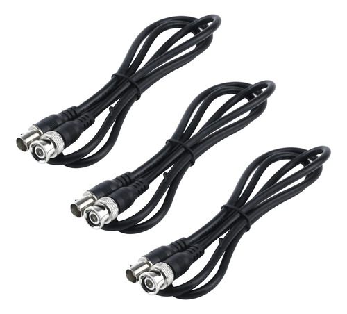 Antrader Paquete De 3 Cables De Linea Coaxial Bnc Macho A He