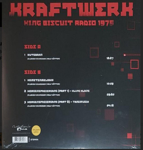Kraftwerk King Biscuit Radio 1975 Vinilo Nuevo Lp