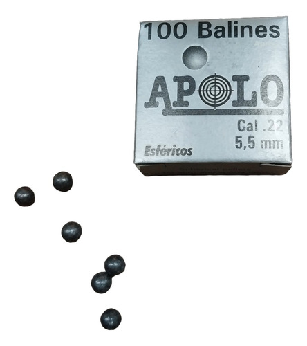 Balines Apolo Esferico 5.5mm Por 500 En Cajas De 100 Balines