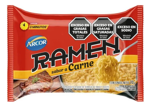 Ramen Arcor Sabor Carne X70g - Arcor Ofcial