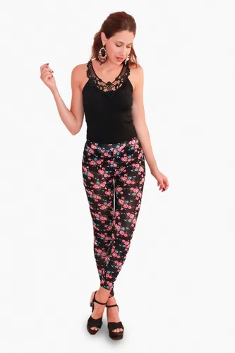 Calza Leggings Estampado Flores Brishka T002 16 MercadoLibre