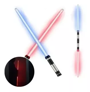 Kit 2 Sabres De Luz Star Wars Estilo Darth Maul Vira Lança