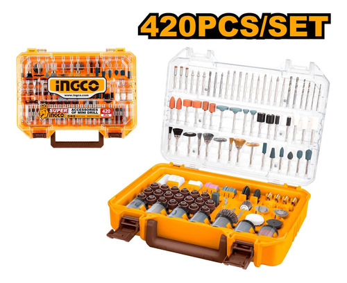 Set Accesorios 420pcs Mini Grinder Ingco Multiherramienta