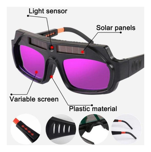 Lentes De Soldadura De Energía Solar Gafas De Protección