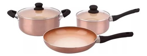 Batería Hudson Cerámica Antiadherente Cocina Ollas Set Juego