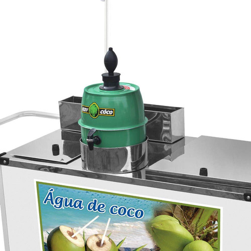 Carrinho De Água De Coco Cefaz Com Guarda Sol Bl22p/gs