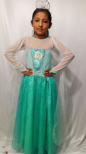 Disfraz Froze Elsa Ana Niña Princesa Hallowen Envio Verde Aq