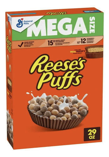 Paquete 2 Cereales Reeses Puffs Mega (giant) Size, Importado