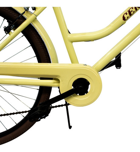 Bicicleta Vintage Retro 6vel, 26r Canasta Frenos V.brake Color Amarillo