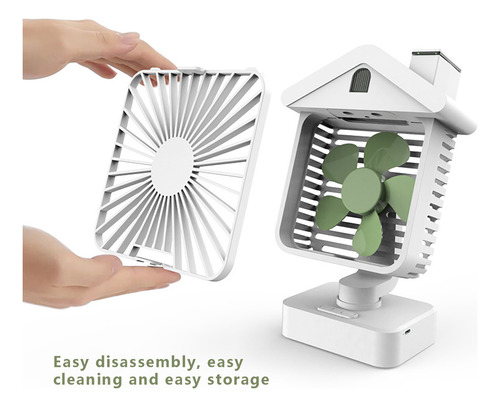 Ventilador Umidificador De Spray De Mesa Doméstico V Usb Ven