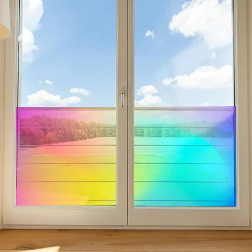 Zonon Película Dicroica De Celofán Iridiscente Para Ventana,