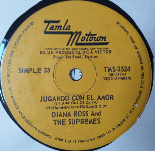 Diana Ross & The Supremes Jugando Con - Simple Tamla Motown