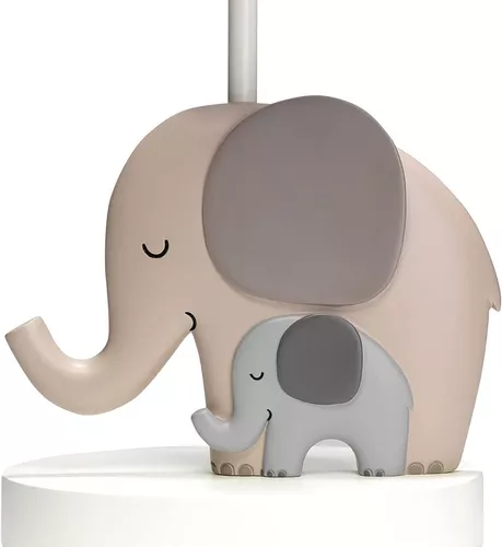  Lámpara de mesa de noche con diseño de elefante de resina,  lámpara de escritorio para niño o niña, dormitorio, estudio, mesita de  noche para niños, diseño de elefante, color azul 