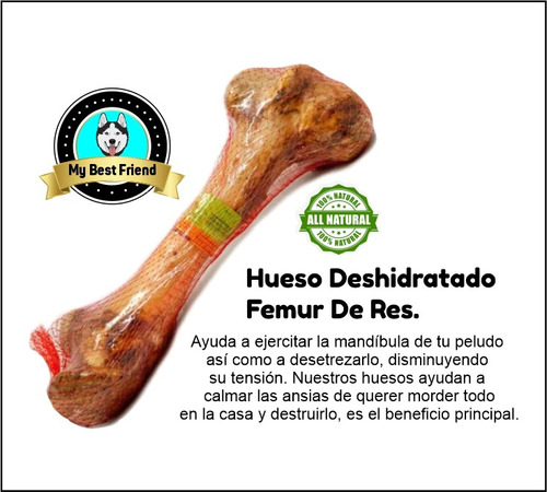 Huesos Para Perros Naturales Fémur De Res Deshidratados 