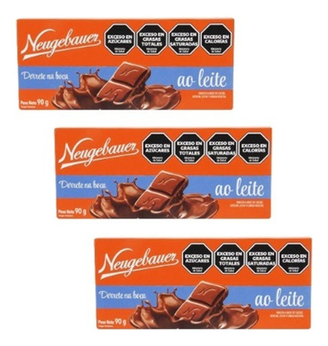 Chocolate Con Leche Neugebauer Import X 3 Tabletas 80 Gr C/u