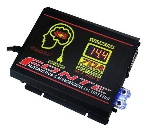 Imagem 3 de 5 de Fonte Automotiva 70 Ah Bivolt Voltímetro Charge Inteligente