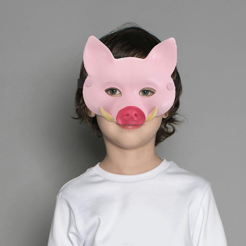 Máscara Infantil De Cosplay Con Forma De Cerdo, Suave Espuma