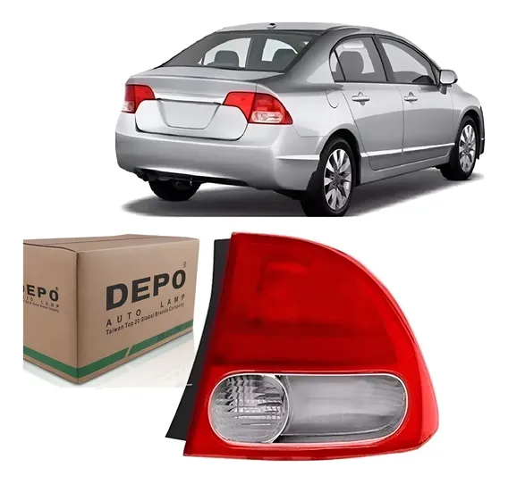 Lanterna New Civic 2007 2008 2009 2010 2011 L/direito Depo Direito Transparente