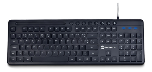 Teclado com Fio Goldentec GT Business ABNT2 107 Teclas Cor Preto Português Brasil