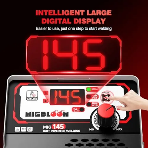 Soldadora Mig Flux Core 110 V - 145 A 3 En 1 Sin Gas