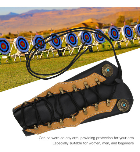Protector De Brazo De Tiro Con Arco De Piel De Vaca Para Uso
