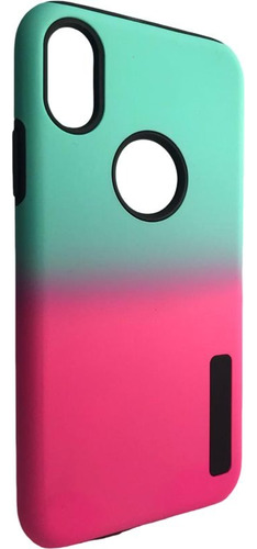 Protector Carcasa Dos Colores Degradé Para iPhone X Xs