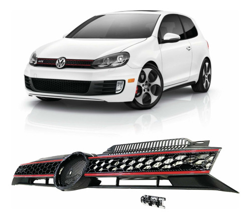 Parrilla Golf Gti Mk6 Fibra De Carbono 2010 2011 2012 2013