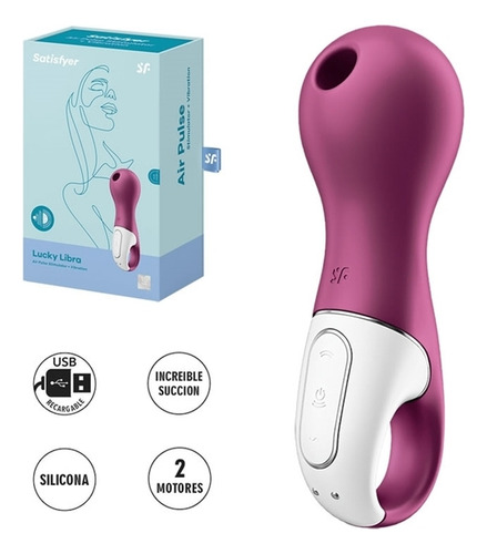 Satisfyer Lucky Libra Vibrador Succionador 2 En 1 Usb
