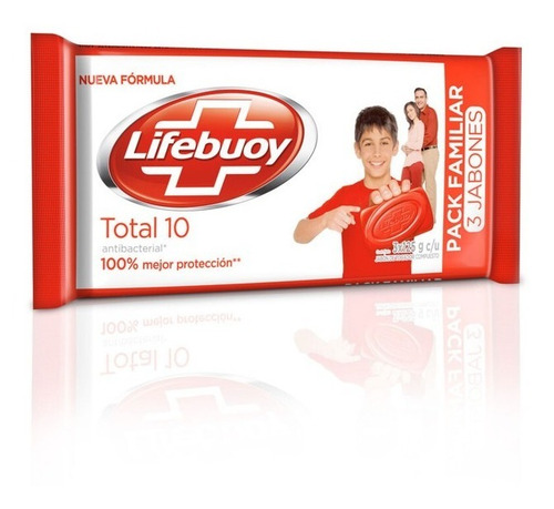Lifebuoy Jabón Antibacterial Total10 X125g