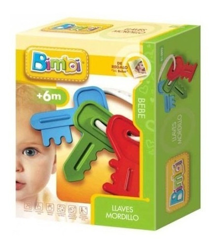 Llaves Mordillo Bimbi Toys Para Bebes Color Amarillo