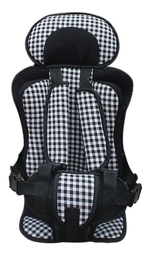 Asiento Para Auto Infantil Ligero Portátil Tartán Negro