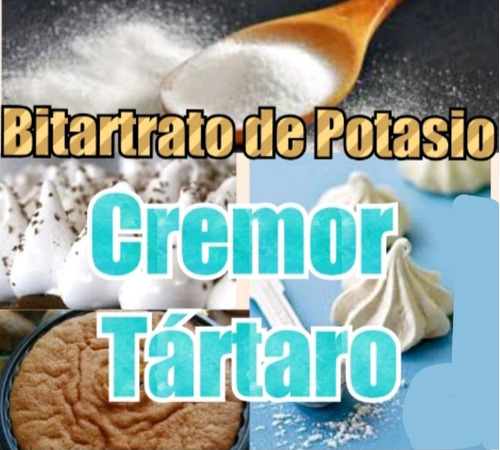 Bitartrato De Potasio 1/2kg  Americano Tipo A Reposteria