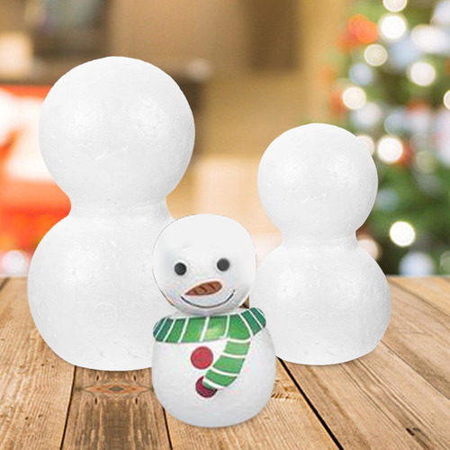 10x Modelos De Muñecos De Nieve De Espuma, 20 Centímetros