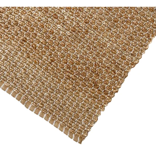 Alfombra De Yute Y Algodon India 70x120 Trenzada Decorativa